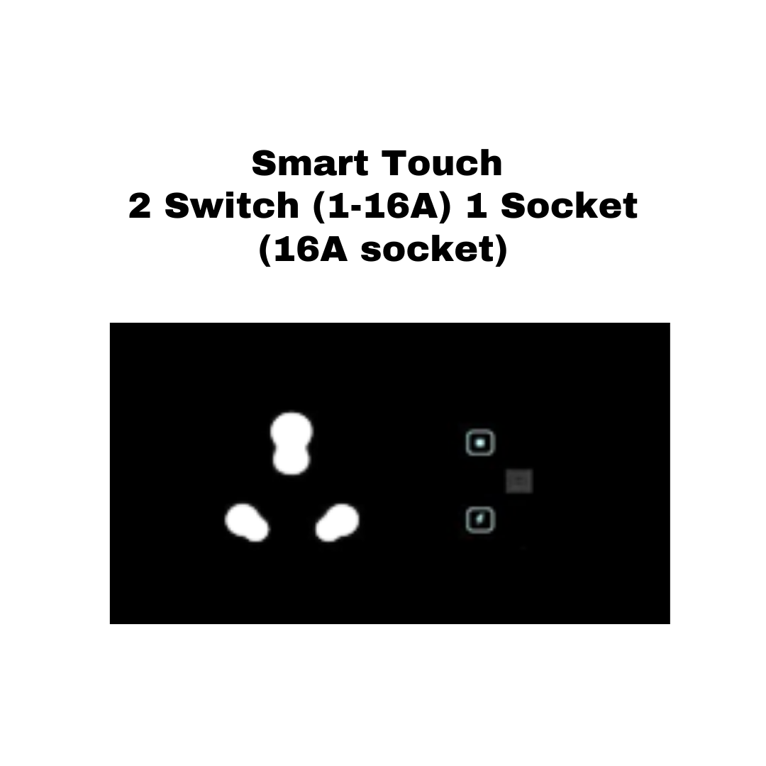4 module 16 amp smart switch board and 16amp socketautomation india
